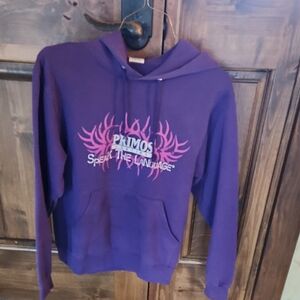 Jerzees Purple and Pink Graphic Hoodie
